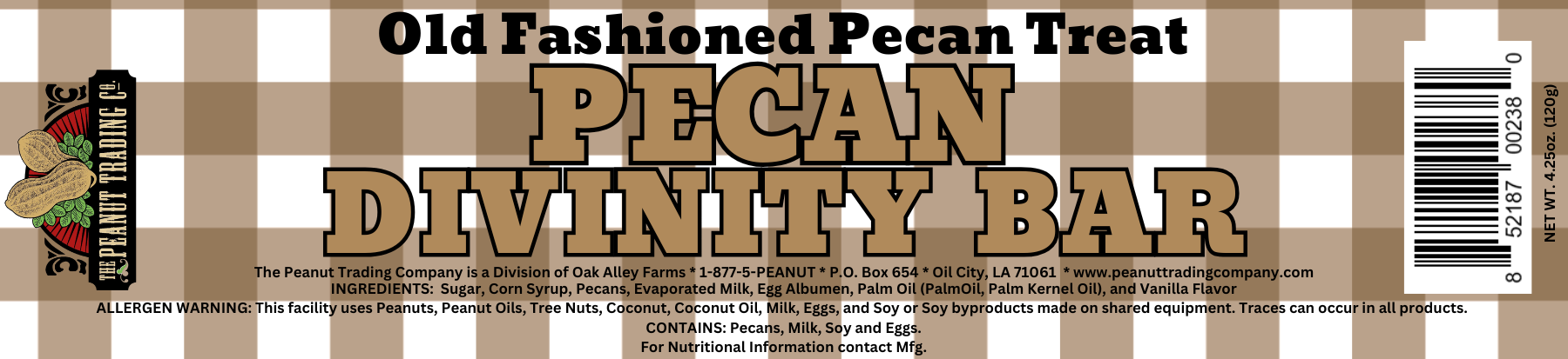 Peanut Trading Company Brittle - Pecan Divinity Bar